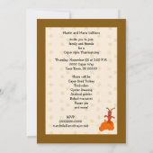 キュートクロフィッシュアンドリゲーターケージャン感謝祭 招待状 (裏面)