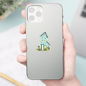キュートクロークコテージブルー シール (スマートフォン)