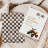 キュートクワッドバイクナイエイジ誕生日招待状 招待状