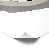 キュートクールとグレーウルフ顔図解入りの、写真付きの動物 フォトプリント            (角)