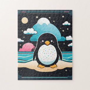 キュートクールペンギンかわいい ジグソーパズル