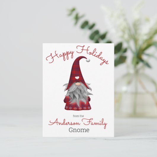 キュートク素朴リスマス格言小妖精や小人 シーズンポストカード (スタンド正面)