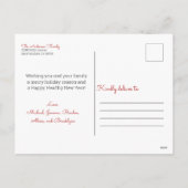 キュートク素朴リスマス格言小妖精や小人 シーズンポストカード (裏面)