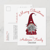 キュートク素朴リスマス格言小妖精や小人 シーズンポストカード (正面/裏面)