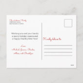 キュートク素朴リスマス格言小妖精や小人 シーズンポストカード (裏面)