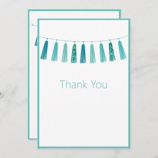 キュートグかわいらしリーングリッタータスル サンキューカード (正面/裏面)