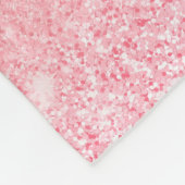 キュートグラデーションバラ金ゴールドフェイクグリッタードリップモノグラム フリースブランケット (角)