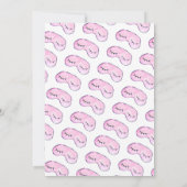 キュートグラムメイクアップガールズパジャマスランバースパ誕生日 招待状 (裏面)