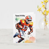 キュートグリディロンウォーターカラースプラッシュ誕生日 カード (黄色い花)