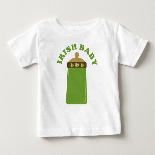 キュートグリーンアイルランドベビー乳児Tシャツ ベビーTシャツ (正面)