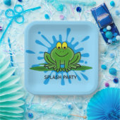 キュートグリーンカエル紙プレート ペーパープレート (パーティー)