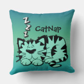 キュートグリーンキティキャット昼寝装飾用クッション クッション (裏面)