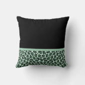 キュートグリーンジャガープリントガーリージェイドボウ&ネーム クッション (裏面)