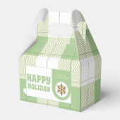 キュートグリーンジンガムプレイドホリデー フェイバーボックス (正面サイド)