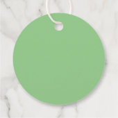 キュートグリーンスクリプトカボチャハッピーハローウィン フェイバータグ (裏面)