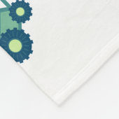 キュートグリーンバックホーおもしろいショベルディガーボーイズ フリースブランケット (角)