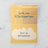 キュートグリーンバックホーボーイズハッピーバースデーディガー カード (内部)