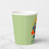 キュートグリーンバックホーボーイズ誕生日4年エンジン 紙コップ (右)