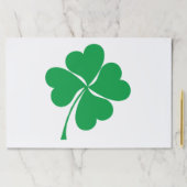 キュートグリーンラッキー4葉ハートクローバーランチョンマット ペーパーパッド (インサイチュ)