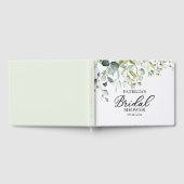 キュートグリーンリーユーカリブライダルシャワーゲストブック ゲストブック (全面)