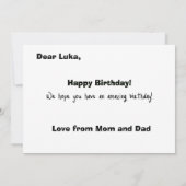 キュートグリーンリー1stワイルドサファリハッピーバースデー (裏面)