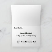 キュートグリーンリー1stワイルドサファリハッピーバースデー 招待状 (内部)