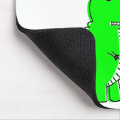 キュートグリーン恐竜カスタム文字 マウスパッド (コーナー)