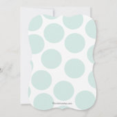 キュートグリーン水玉模様クロスコミュニオン招待状 招待状 (裏面)