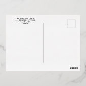 キュートグリーン金ゴールドカボチャハッピーハローウィンフォイル 箔シーズンポストカード (裏面)