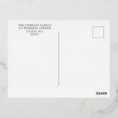 キュートグリーン金ゴールドカボチャハローウィンパーティ 箔招待状ポストカード (裏面)