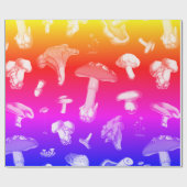 キュートグルービーコテージコアフォレストマッシュルーム ラッピングペーパー (フラット)