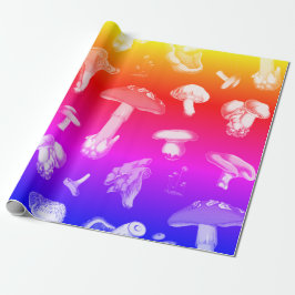 キュートグルービーコテージコアフォレストマッシュルーム ラッピングペーパー