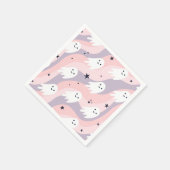 キュートグルービーハロウィーン幽霊 スタンダードカクテルナプキン (角)