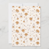 キュートグルーヴィレトロカボチャ幽霊ハローウィンパーティ 招待状 (裏面)