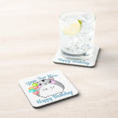 キュートグレーかわいいハムスター コースター (右側)