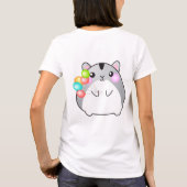 キュートグレーかわいいハムスター Tシャツ (裏面)