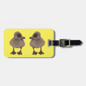 キュートグレーアクリングス写真カスタム文字 ラゲッジタグ (正面横)