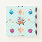 キュートグレーウルフベビーシャワーゲストブック ノートブック (裏面)