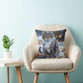 キュートグレータビーキャット紅葉 クッション (椅子)