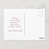 キュートグレータブビーキャットクリスマスハットクリスマス ポストカード (裏面)