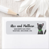 キュートグレータブビーキャットベビーシャワー差出人住所 ラベル (インサイチュ)