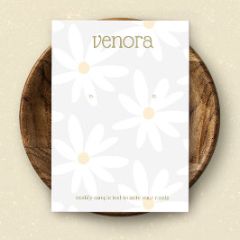 キュートグレーデイジーフローライヤリングディスプレイカード