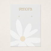 キュートグレーデイジーフローライヤリングディスプレイカード (正面)