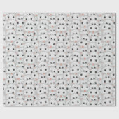 キュートグレーヒポタマス顔シームレスパターン ラッピングペーパー (フラット)