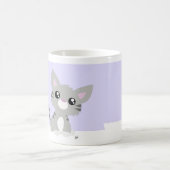 キュートグレー子猫マグ コーヒーマグカップ (中央)