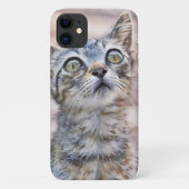 キュートグレー虎猫キットンアートフォンケース Case-Mate iPhoneケース (裏面)