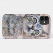 キュートグレー虎猫キットンアートフォンケース Case-Mate iPhoneケース (裏面(横))