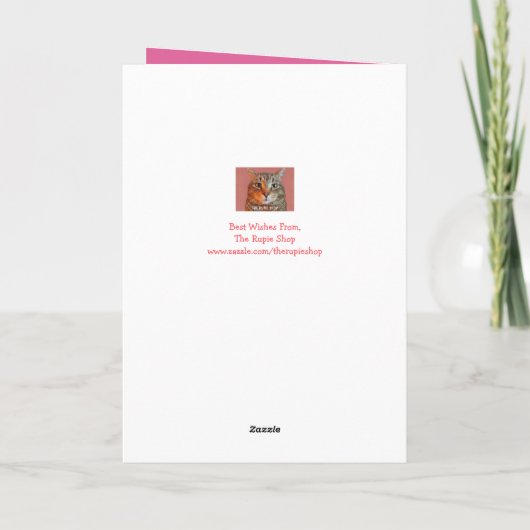 キュートグースパーティーハット誕生日 カード (裏面)