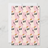 キュートグールドードルハロウィンエイジ誕生日ピンク 招待状 (裏面)