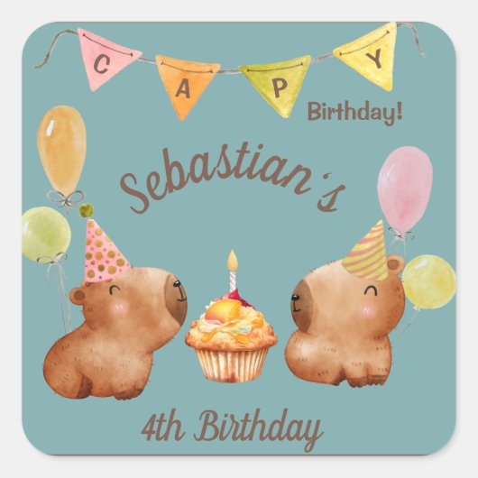 キュートケイピーズパーティーパロオザ スクエアシール (正面)